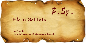 Pós Szilvia névjegykártya